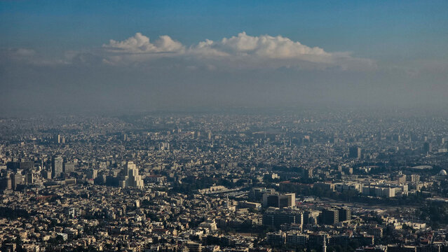 A picture of Damascus from the top of Mount Qasioun