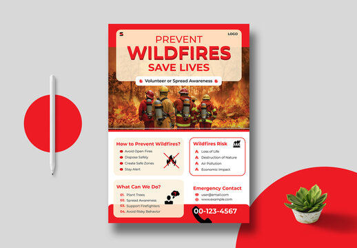Wildfires Flyer Design Layout