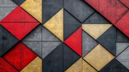 Fototapeta premium A modern design with geometric patterns on wallpaper.