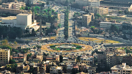A picture of the Umayyad Square in Damascus, Syria