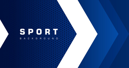 Simple blue and white background. Creative sport background. Blue background with arrows. Simple geometric background.
