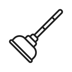 Plunger icon vector image. Suitable for mobile apps, web apps and print media.