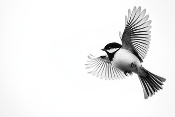 Obraz premium Minimalist Representation of Bird in Flight