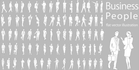Flat vector illustration collection pack of businessmen