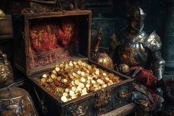 Discovering hidden treasure a medieval castle adventure enchanted environment breathtaking viewpoint captivating content type