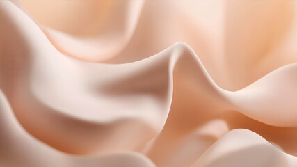 Elegant Draped Fabric Showcases Smooth Texture and Soft Colors in a Serene Close-Up View