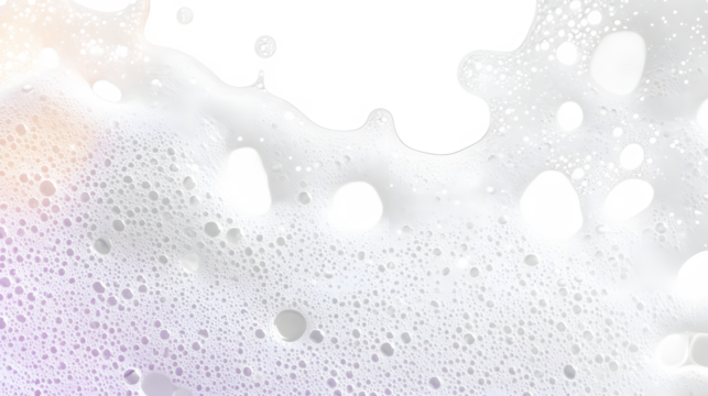 Soap foam or shampoo Soap foam texture or shampoo surface with bubble isolated with clipping path on background.