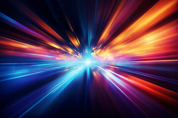Obraz premium Colorful Motion Blur Background with Speed Lines and Light Streaks