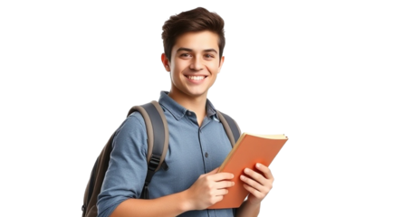 student with books