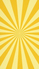 Retro Sunburst Pattern with Yellow and Cream Stripes  