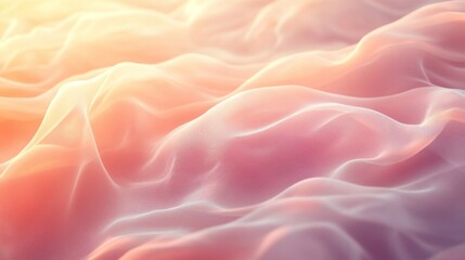 Obraz premium Soft Pink Fabric Draped in Gentle Waves of Light