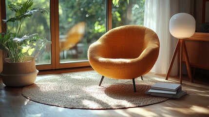 Modern business card template for a psychologist featuring a warm and inviting office setting with natural light. Generative AI