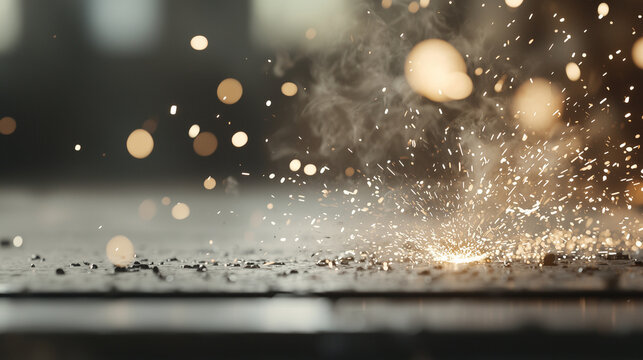 Steelworker Forging Metal in High Temperature Factory