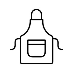 apron icon, apron line art - simple line art of apron, perfect for apron logos and icons and themed design