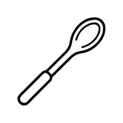 wooden spoon icon, wooden spoon line art - simple line art of wooden spoon, perfect for wooden spoon logos and icons and themed design