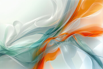 Vibrant Wave with Bold Orange and Yellow Flowing Lines
