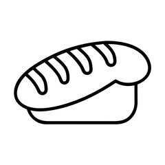 bread loaf icon, bread loaf line art - simple line art of bread loaf, perfect for bread loaf logos and icons and themed design