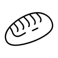bread loaf icon, bread loaf line art - simple line art of bread loaf, perfect for bread loaf logos and icons and themed design