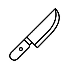 chef s knife icon, chef s knife line art - simple line art of chef s knife, perfect for chef s knife logos and icons and themed design