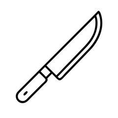 chef s knife icon, chef s knife line art - simple line art of chef s knife, perfect for chef s knife logos and icons and themed design