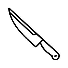 chef s knife icon, chef s knife line art - simple line art of chef s knife, perfect for chef s knife logos and icons and themed design