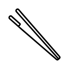 chopsticks icon, chopsticks line art - simple line art of chopsticks, perfect for chopsticks logos and icons and themed design