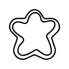 cookie cutter icon, cookie cutter line art - simple line art of cookie cutter, perfect for cookie cutter logos and icons and themed design