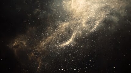 Fototapeta premium Cosmic Dust and Golden Nebula