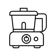 food processor icon, food processor line art - simple line art of food processor, perfect for food processor logos and icons and themed design