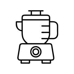 food processor icon, food processor line art - simple line art of food processor, perfect for food processor logos and icons and themed design
