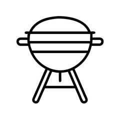 grill icon, grill line art - simple line art of grill, perfect for grill logos and icons and themed design