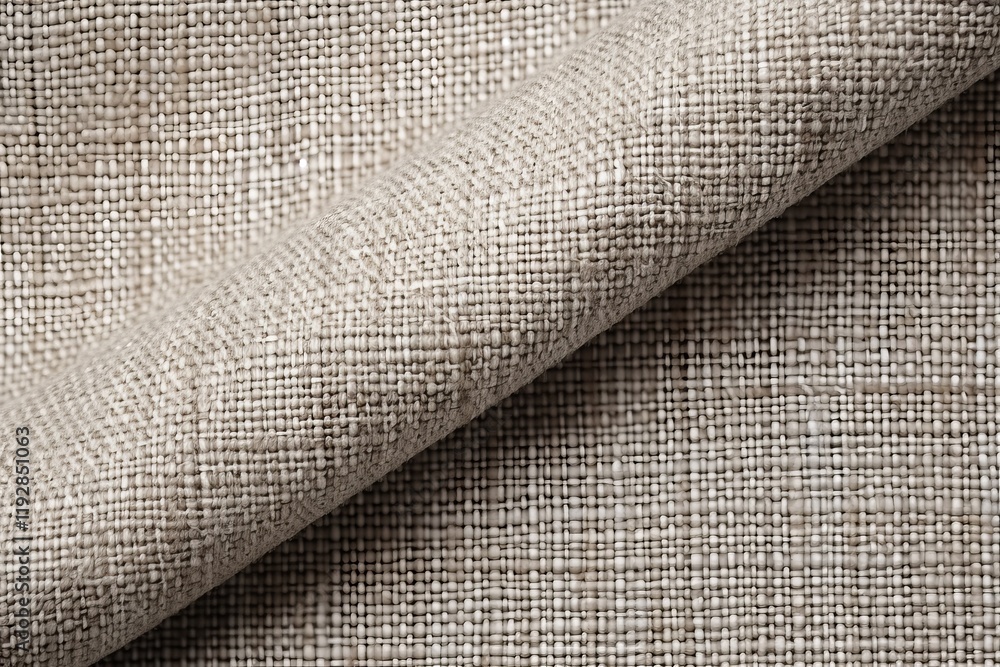 Poster textured fabric roll showcasing subtle patterns and natural hues in soft light. generative ai