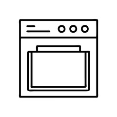 oven icon, oven line art - simple line art of oven, perfect for oven logos and icons and themed design