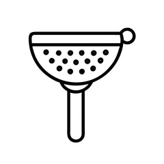 pasta strainer icon, pasta strainer line art - simple line art of pasta strainer, perfect for pasta strainer logos and icons and themed design