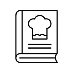 recipe book icon, recipe book line art - simple line art of recipe book, perfect for recipe book logos and icons and themed design