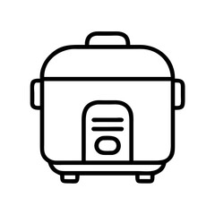 rice cooker icon, rice cooker line art - simple line art of rice cooker, perfect for rice cooker logos and icons and themed design