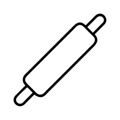 rolling pin icon, rolling pin line art - simple line art of rolling pin, perfect for rolling pin logos and icons and themed design