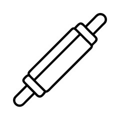 rolling pin icon, rolling pin line art - simple line art of rolling pin, perfect for rolling pin logos and icons and themed design