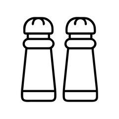 salt and pepper shakers icon, salt and pepper shakers line art - simple line art of salt and pepper shakers, perfect for salt and pepper shakers logos and icons and themed design