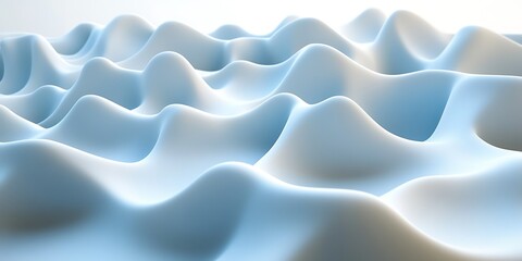 Fototapeta premium Abstract blue wave background, 3D render