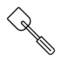spatula icon, spatula line art - simple line art of spatula, perfect for spatula logos and icons and themed design