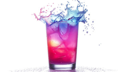 Cocktail splash isolated on a transparent or white background