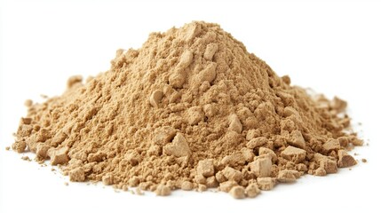 Pile of Licorice powder on white surface background