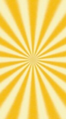 Obraz premium Retro Sunburst Pattern with Yellow and Cream Stripes 