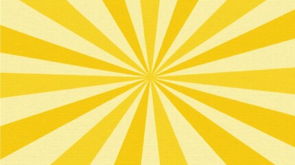 Obraz premium Retro Sunburst Pattern with Yellow and Cream Stripes 