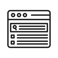 Search Results icon vector image. Suitable for mobile apps, web apps and print media.