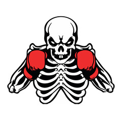 design logo illustration icon art vector skull boxer