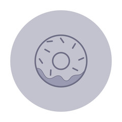 Doughnut line icon. Glazed donut, dessert, pastries outline sign. Food, bakery, cafe concept. Vector illustration, symbol element for web design and apps