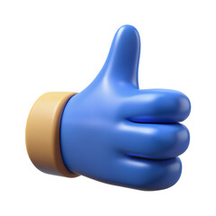 Blue Omni Hand Gesture Representing Thumbs Up for Positive Vibes