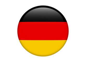Germany Flag icon, Round flag icon design, vector illustration isolated on white background